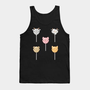 Farm animals lollipop set Tank Top